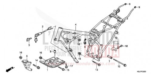 CARROSSERIE DE CHASSIS CRF100FC de 2012
